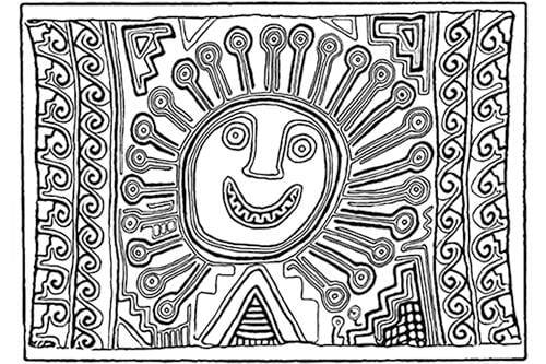 Illustration of sun textile