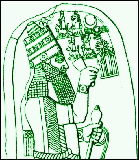Illustration of a Mesopotamian stele.