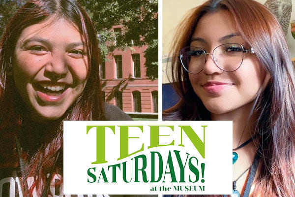 Two teen girls and the Teen Saturdays logo.