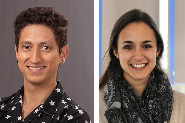 Head shots of scientists Ernesto Camacho Iniguez and Dr. Olivia Reilly.
